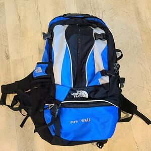 The North Face Black and Blue Men's Backpack